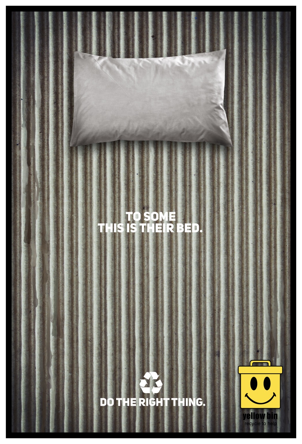Ad creative for upcoming poverty awareness campaign for Yellow Bin (NGO).