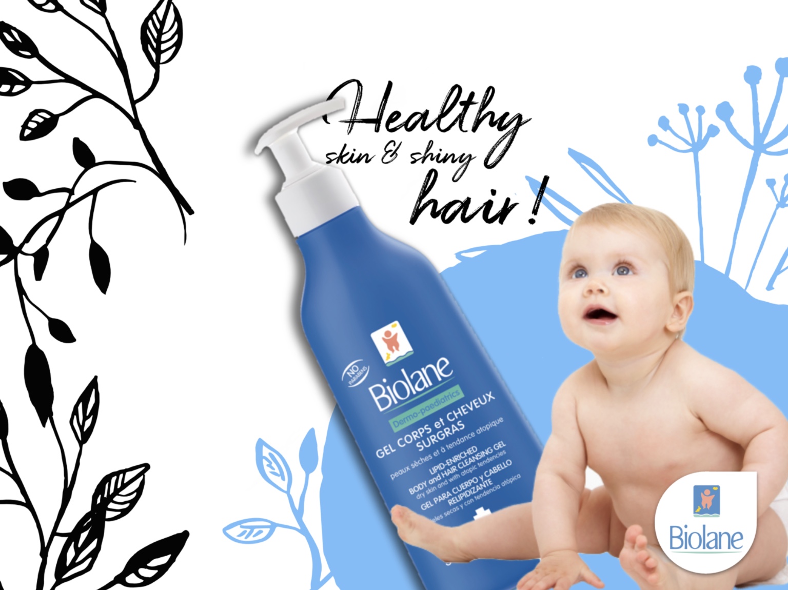 Biolane Malaysia Dermo Paediatrics 2-in-1 Body & Hair Cleansing Gel