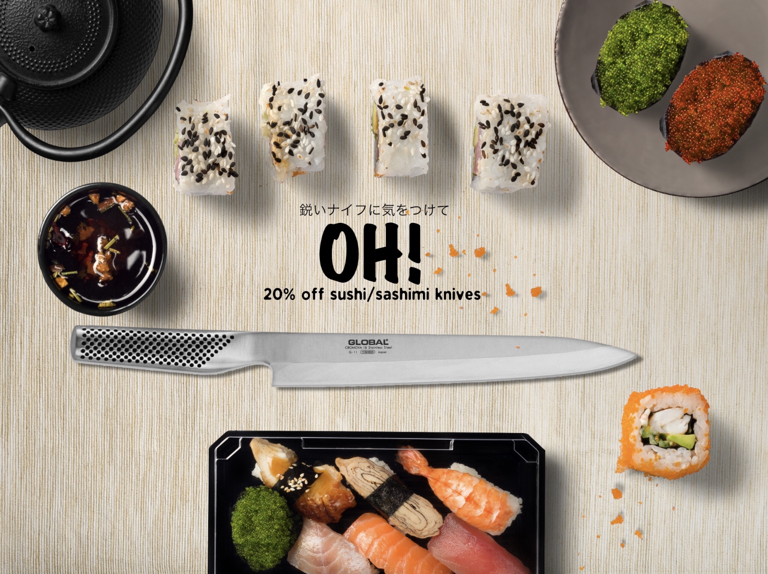Global Sushi & Sashimi Knives Great Singapore Sale 2018