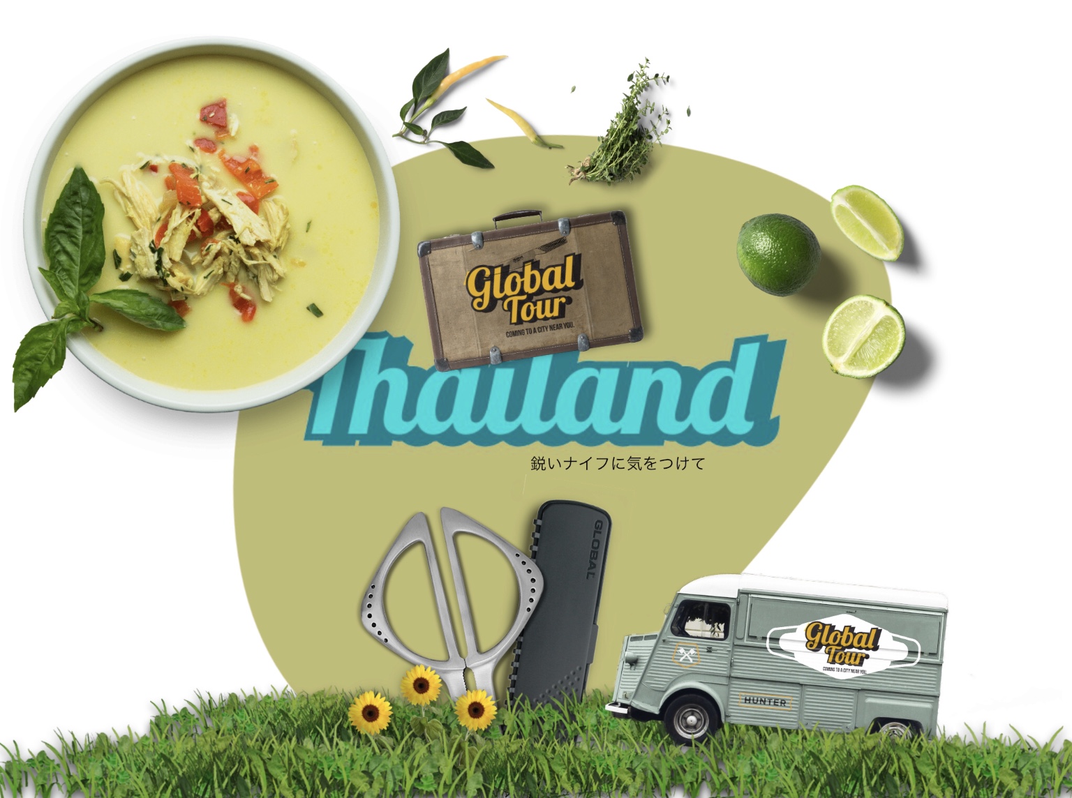 Global Knives Singapore Global Tour Thailand Magnetic Knife Guard & Shear Scissors