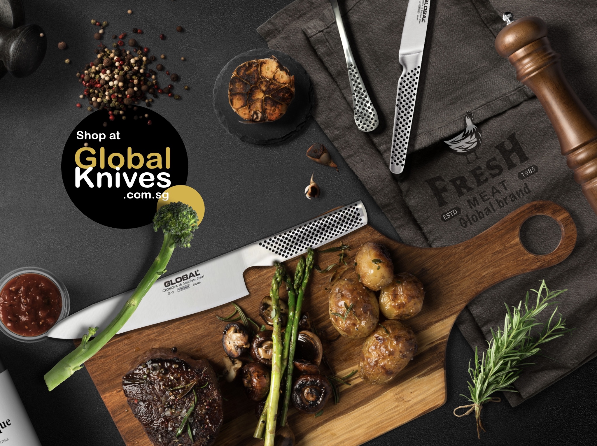Epiphany Global Knives Singapore G-2 Knife and Fork and Knife
