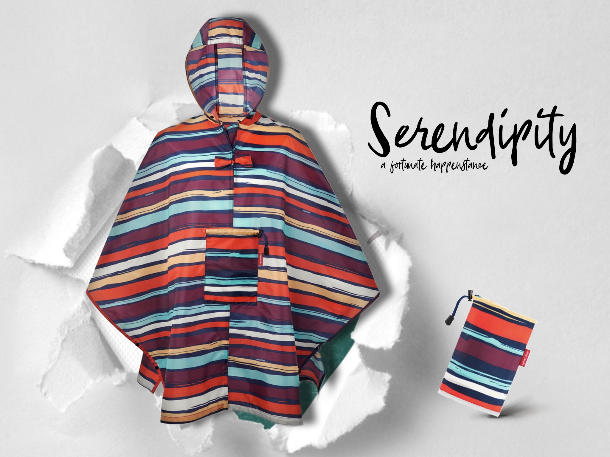Serendipity Reisenthel Singapore Mini Maxi Poncho Artist Stripes