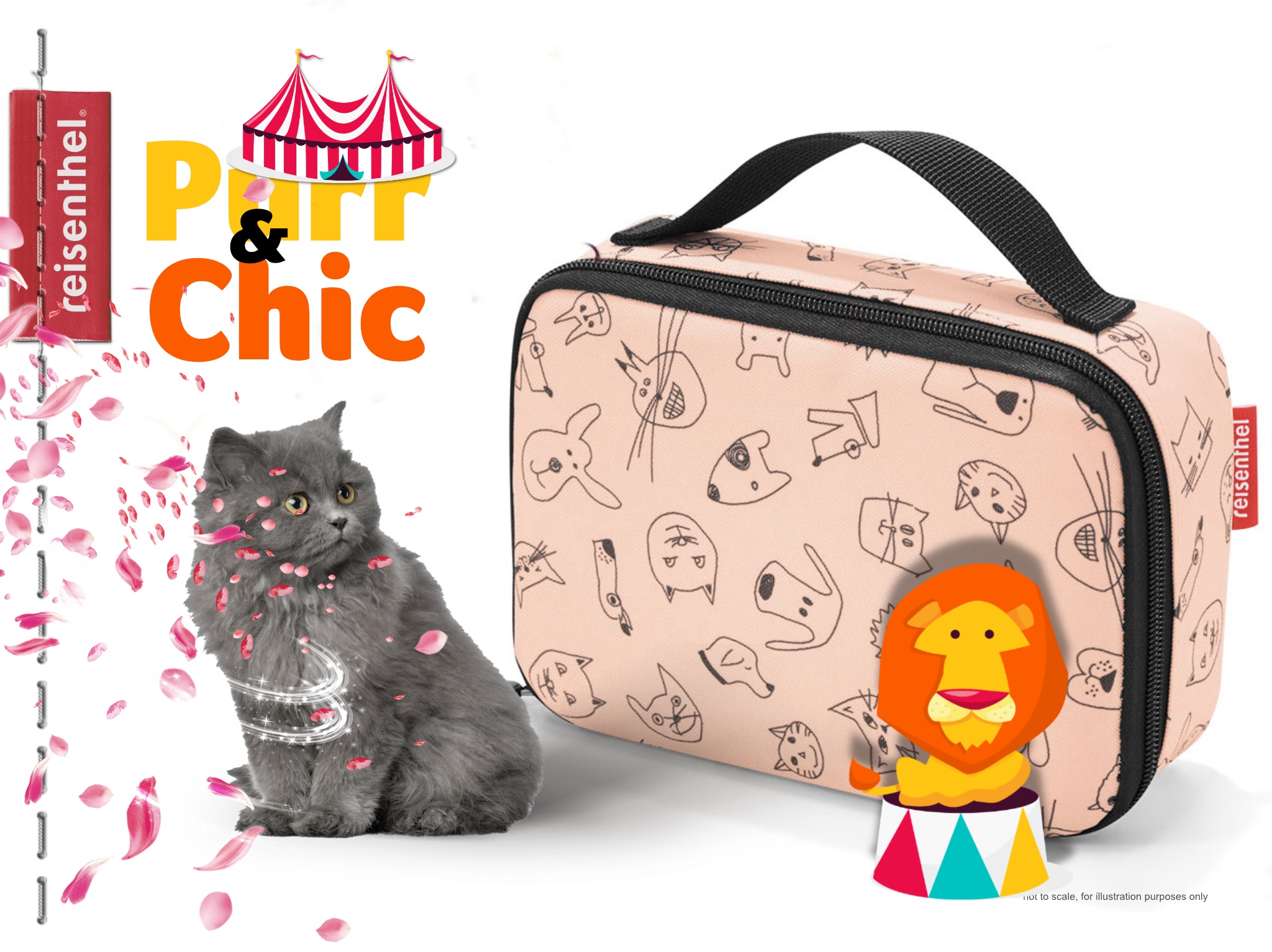 Superfreak Reisenthel Singapore Thermocase Cats and Dogs Rose