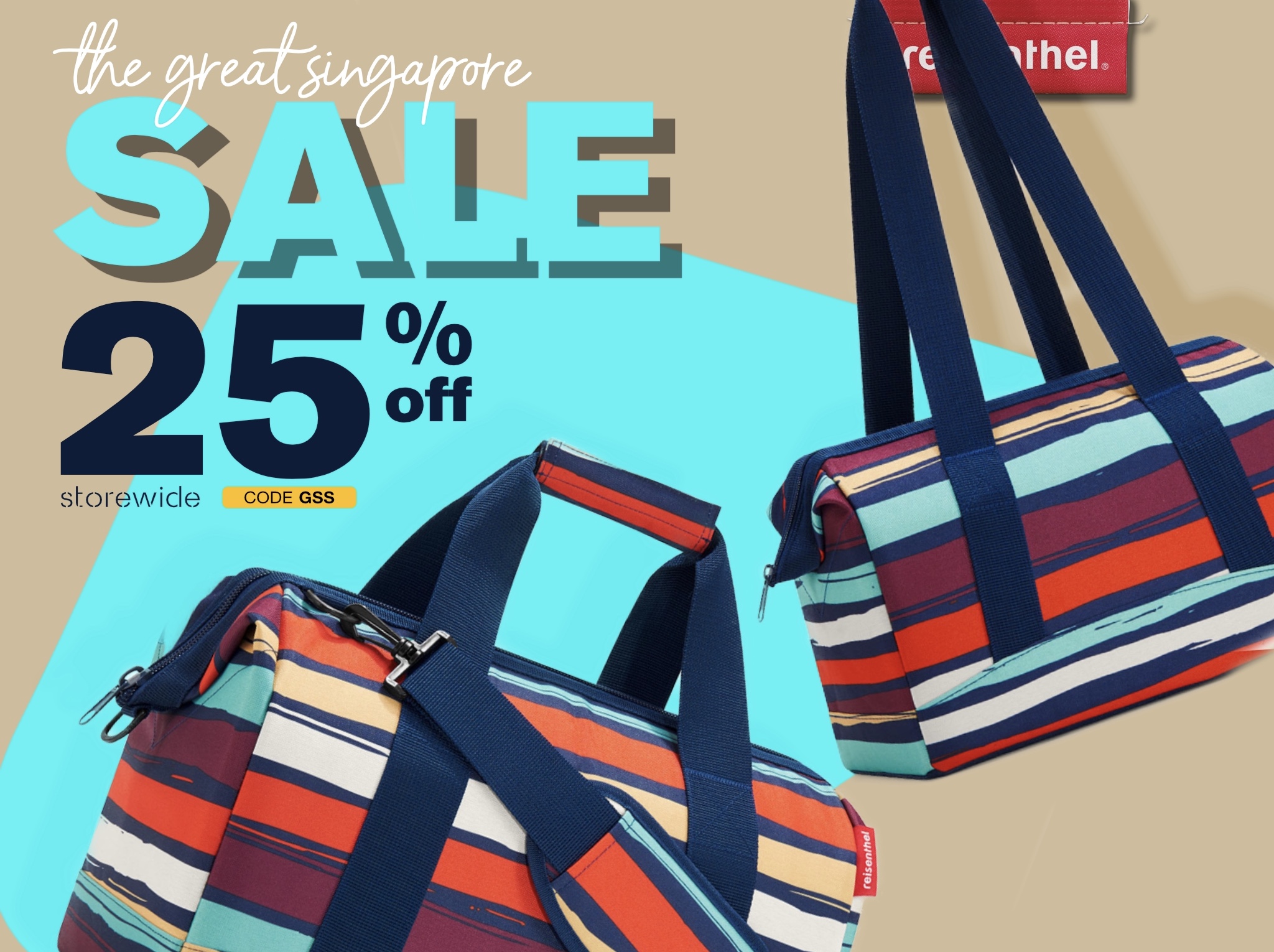 Rock SG Reisenthel Singapore Great Singapore Sale 2020 Artist Stripes