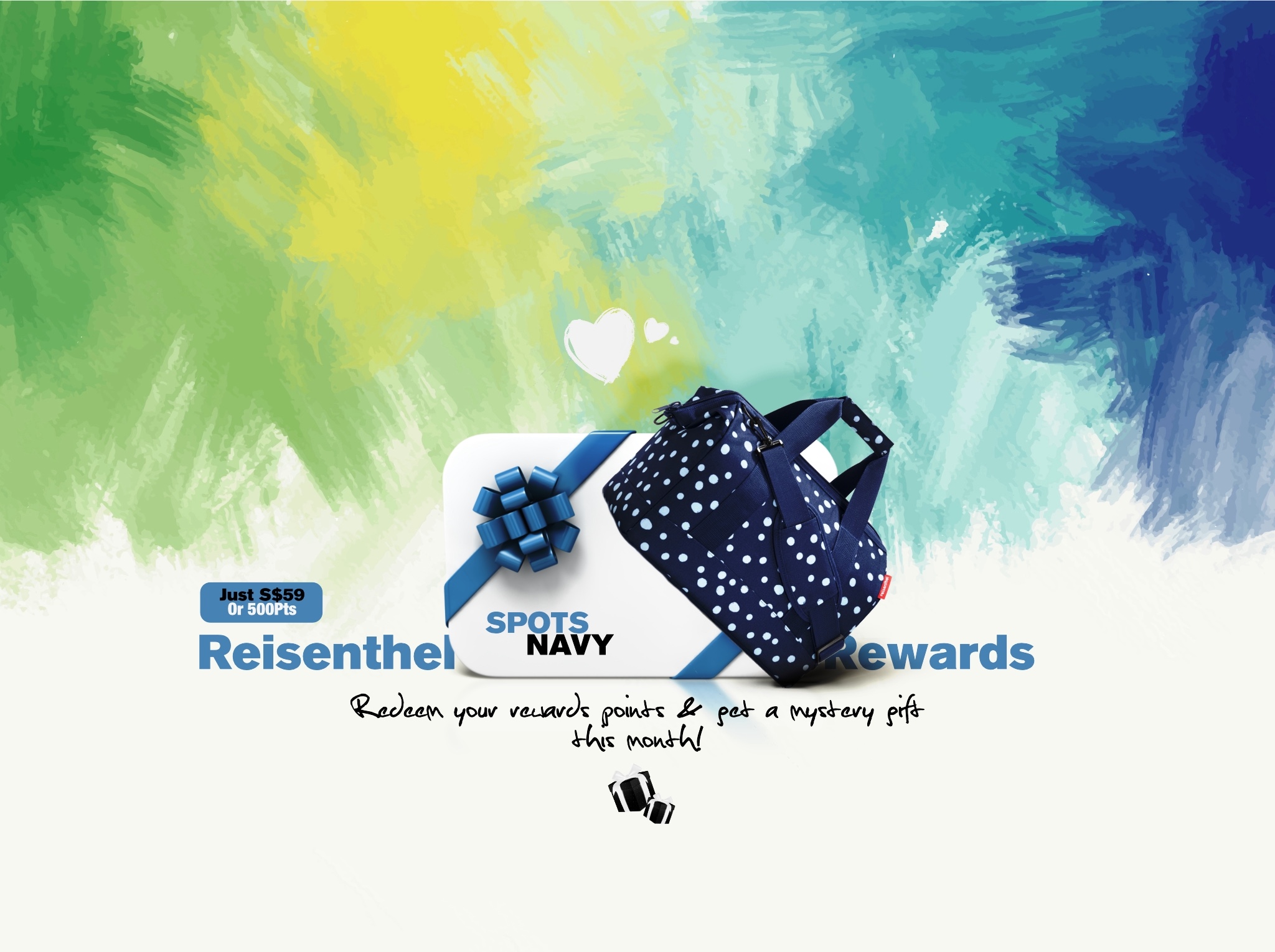 Tenterhook Reisenthel Singapore Allrounder M Spots Navy