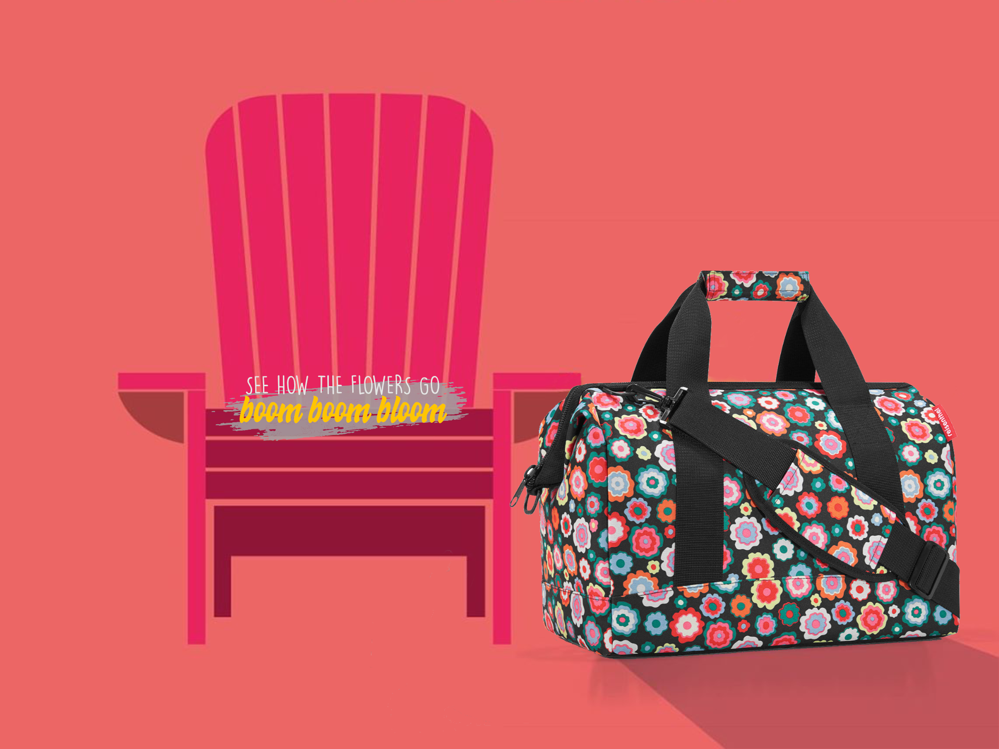 Roller Caust Reisenthel Singapore Allrounder M Happy Flowers